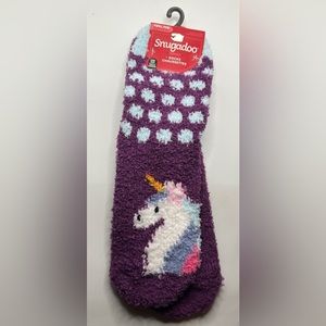 Snugadoo cozy purple unicorn socks - One size